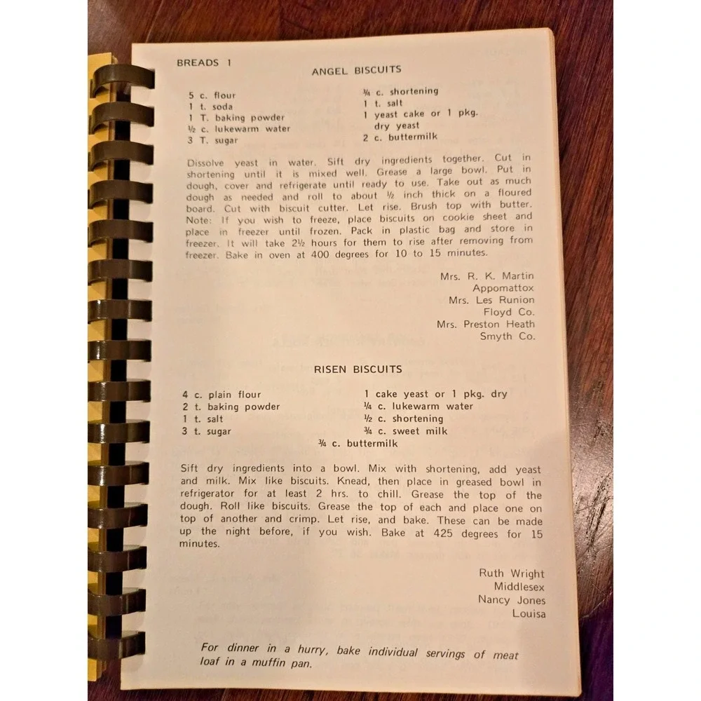 Vintage What's Cooking Farm Bureau‎ Kitchens VA Cookbook 1970s spiral bound